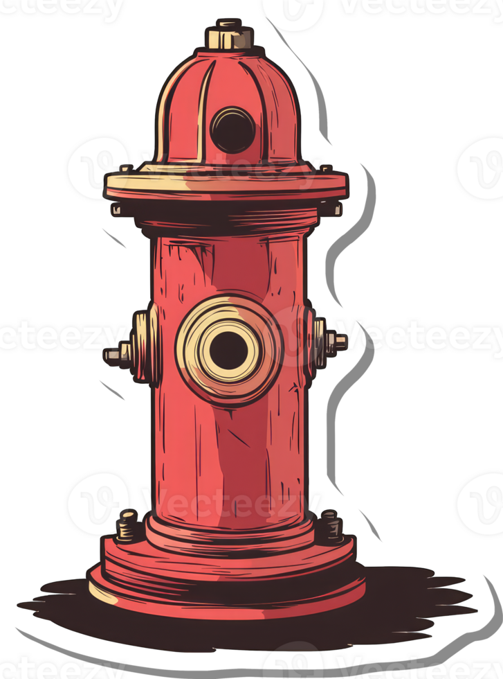 A Red Fire Hydrant Stands Ready For Emergencies png