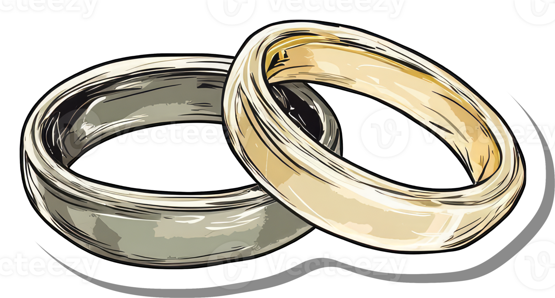 Two Intertwined Wedding Rings A Symbol Of Love png