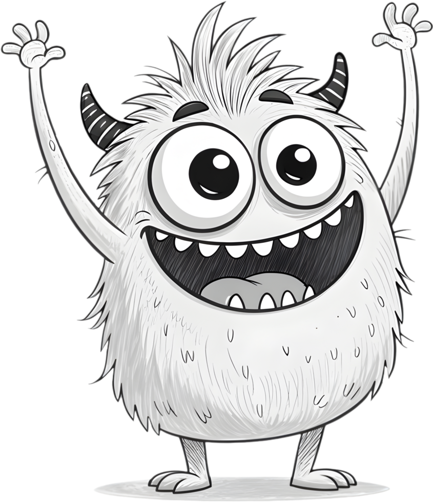 Cute monster with a funny face and quirky personality. . png