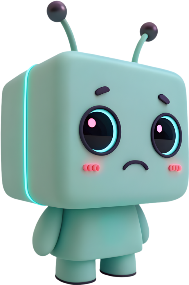 Playful creature with a goofy face and funny emotion. . png