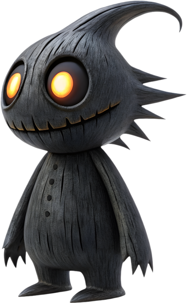 Goofy monster with quirky, funny expressions for designs. . png
