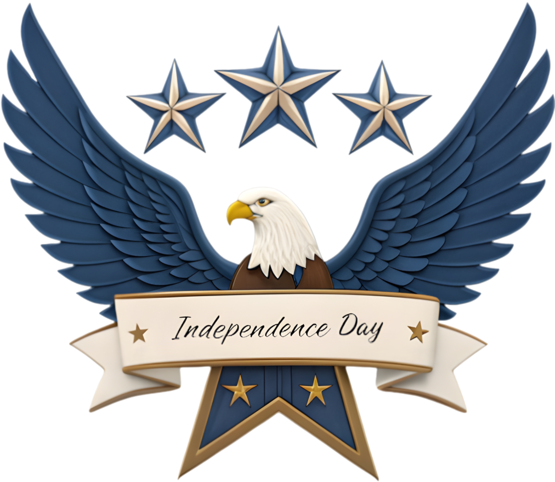 Majestic bald eagle logo showcasing American pride for your design. . png