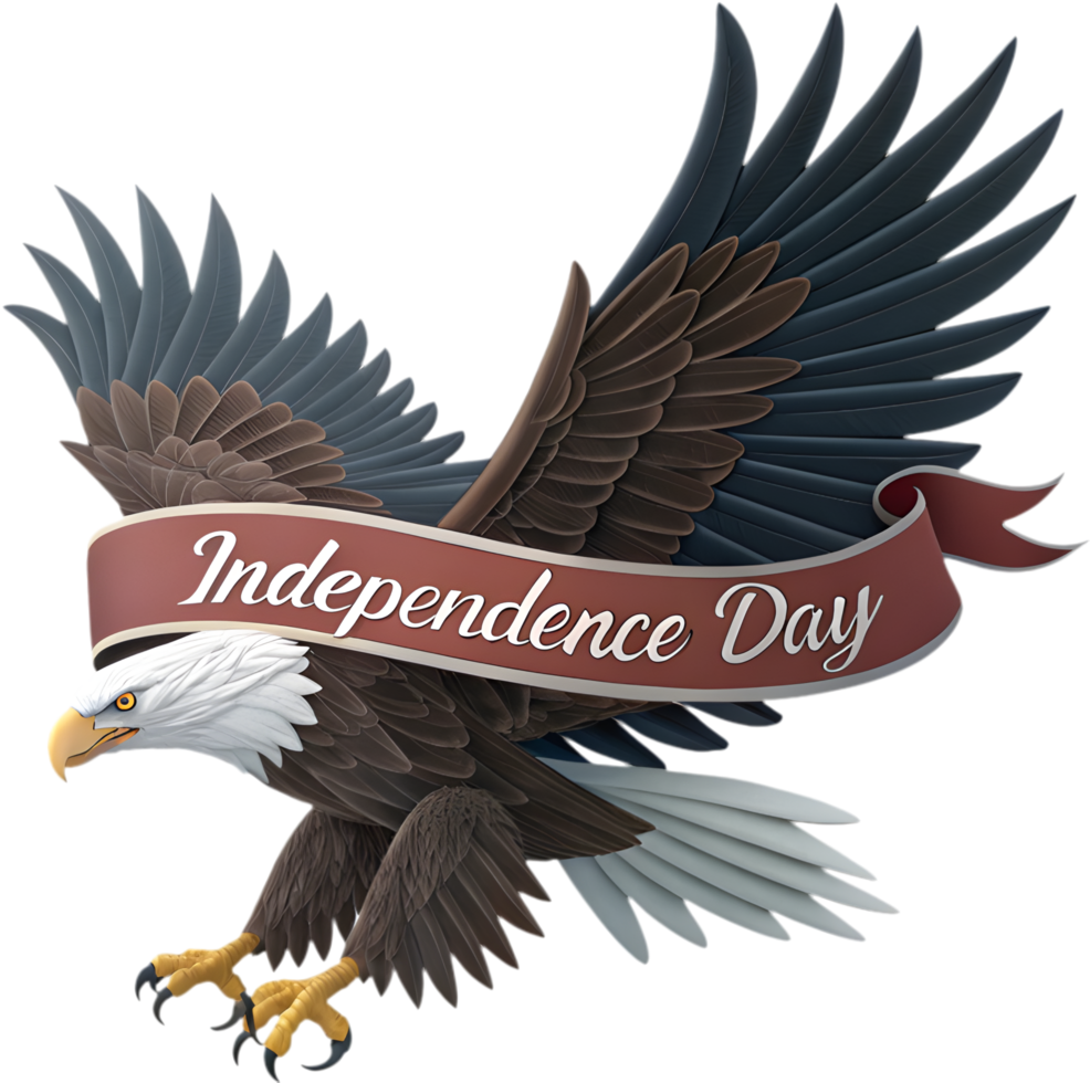 Patriotic bald eagle logo design for national pride and freedom. . png