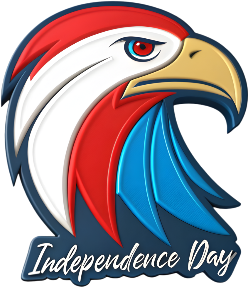Majestic bald eagle logo perfect for Independence Day celebrations. . png