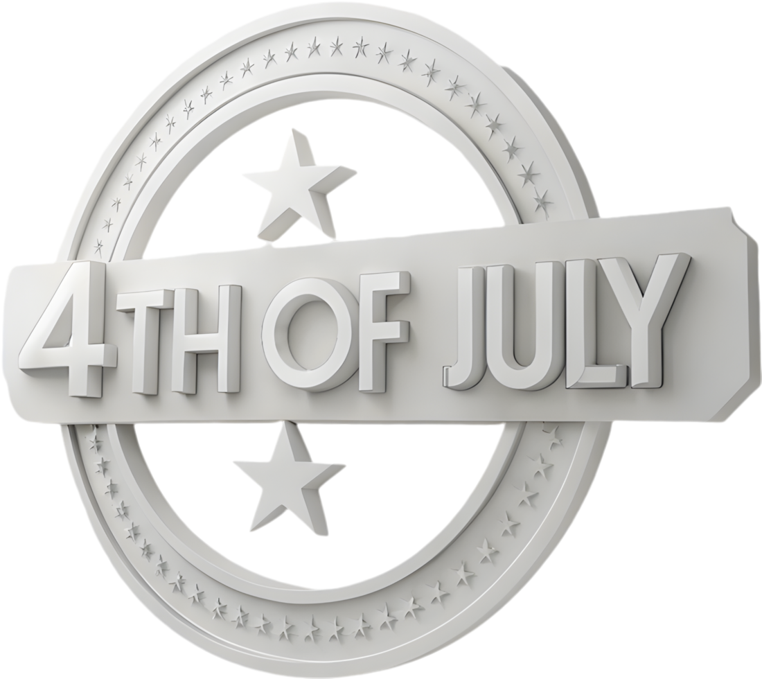 American Independence emblem celebrating freedom on July 4th. . png
