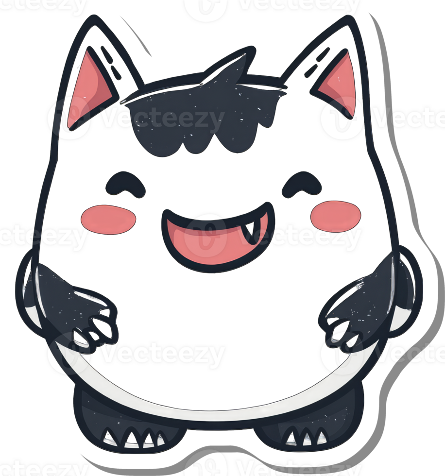Happy Cartoon Cat Character Design Illustration png