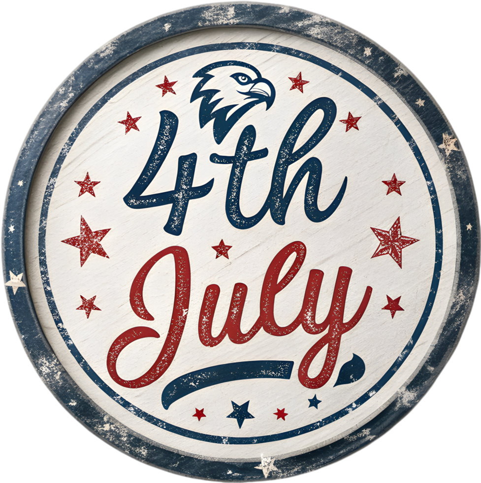 Logo for 4th of July celebrating Independence Day freedom. . png