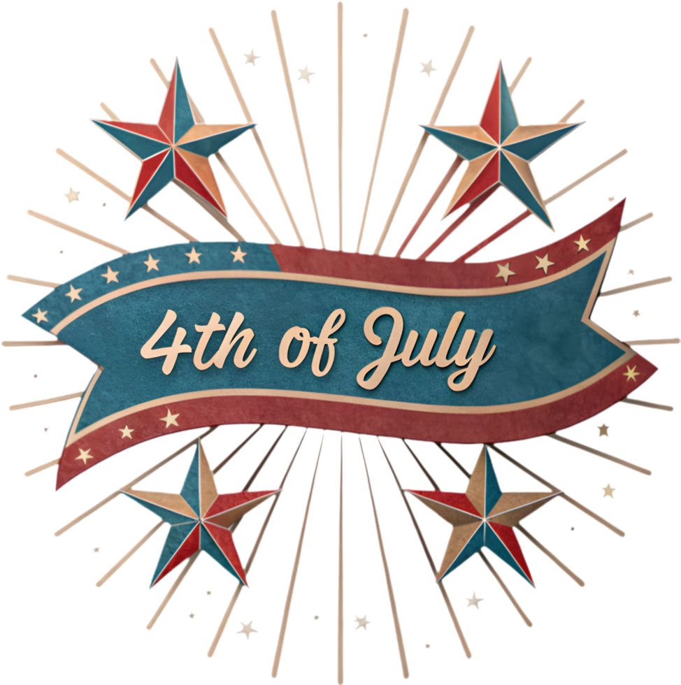 American freedom logo for 4th of July Independence Day celebration. . png