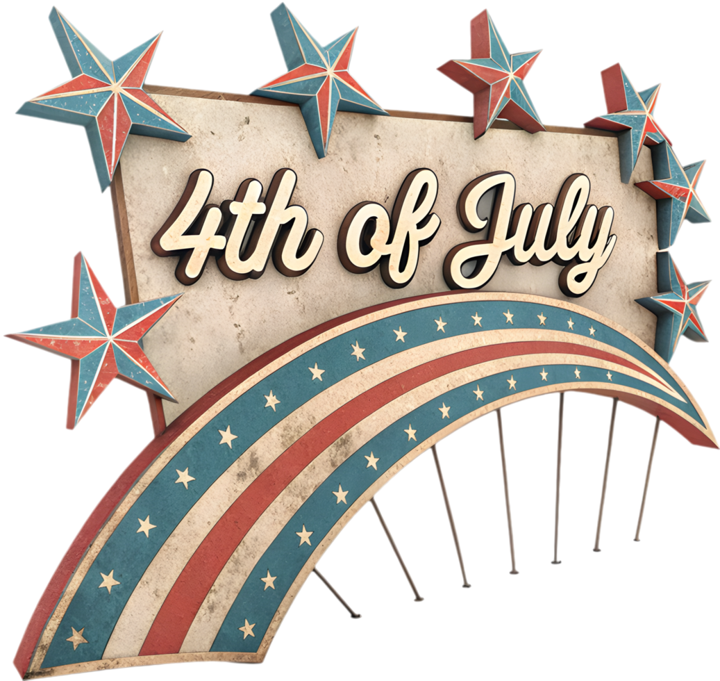 Independence Day 4th of July logo for patriotic freedom celebration. . png