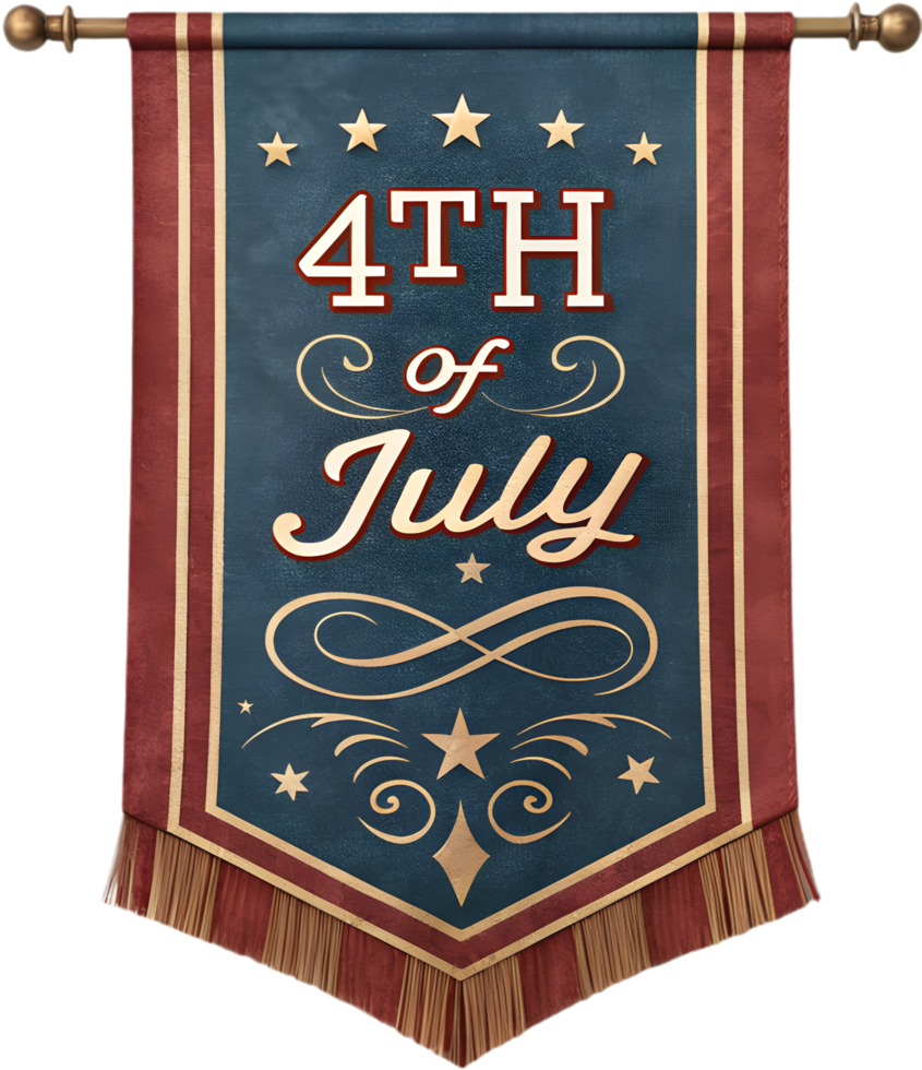 Patriotic logo for the 4th of July Independence Day freedom. . png