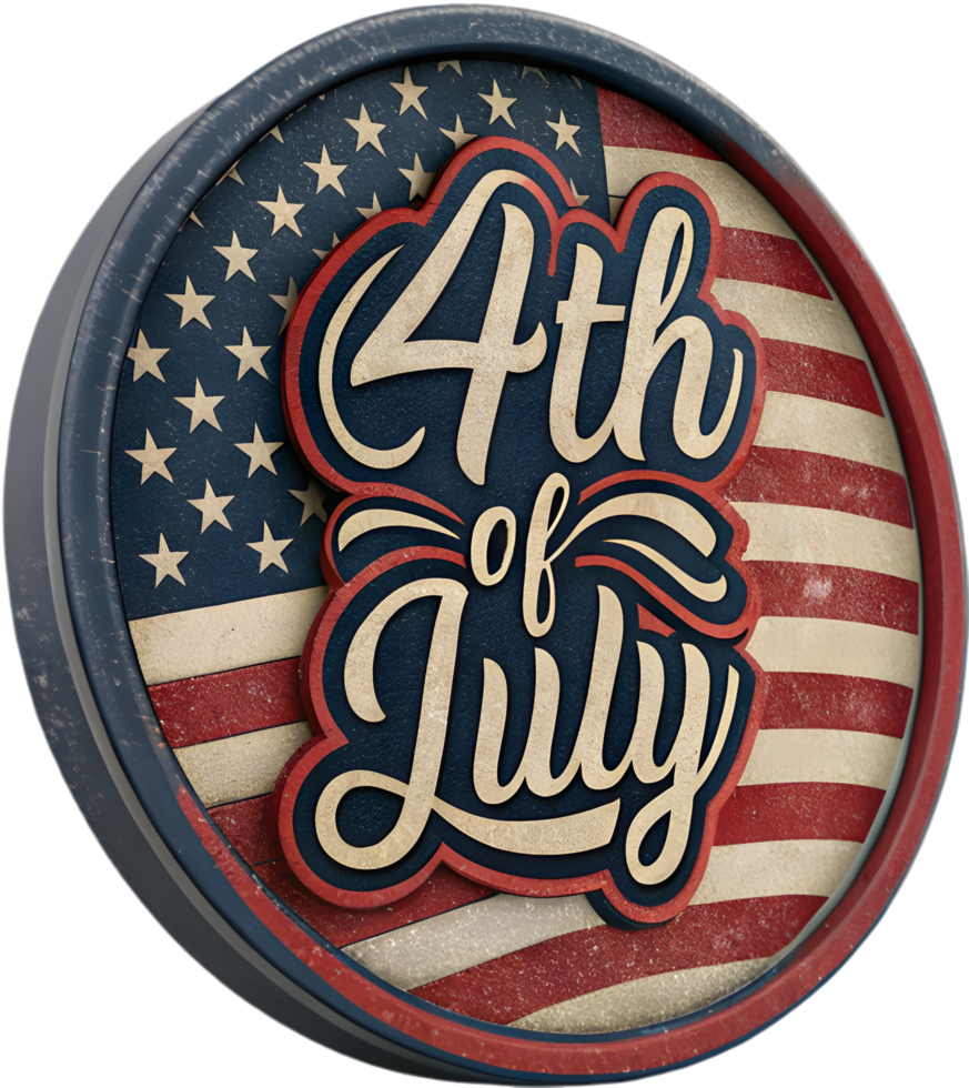 4to de julio logo para independencia día libertad celebracion. . png