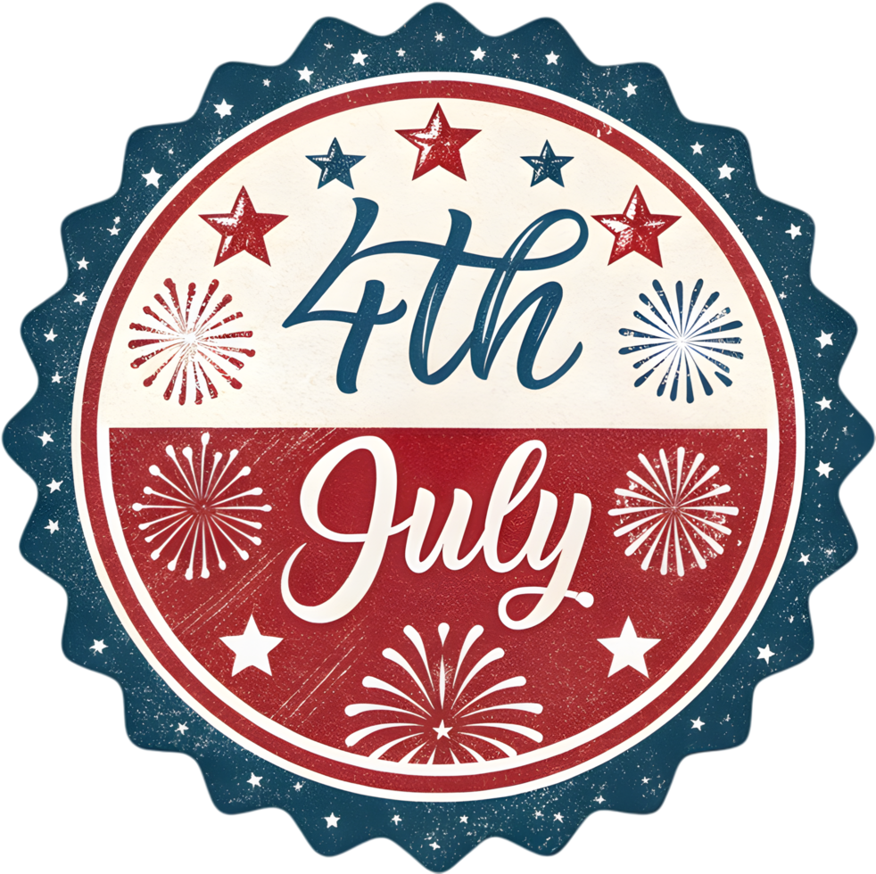 Independence Day logo emblem celebrating American freedom on July 4th. . png