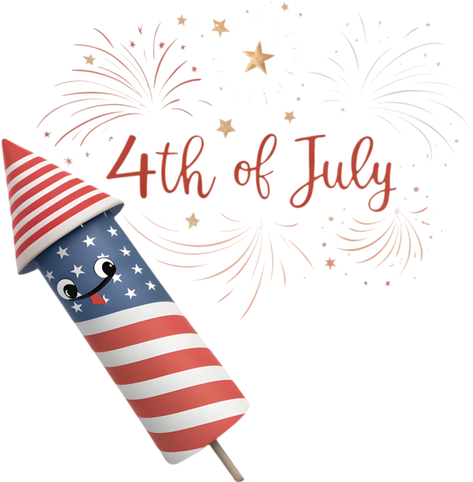 American Independence Day 4th of July emblem logo. . png