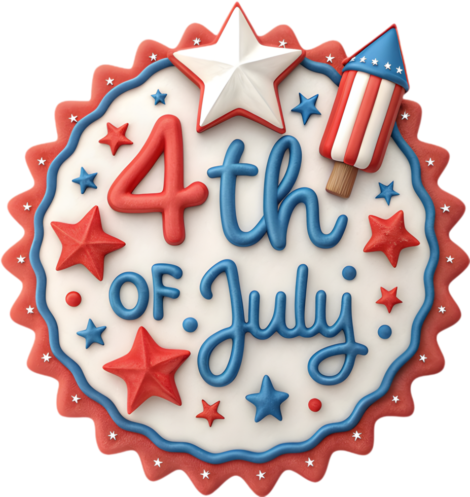 USA pride 4th of July logo with stars and patriotic design. . png