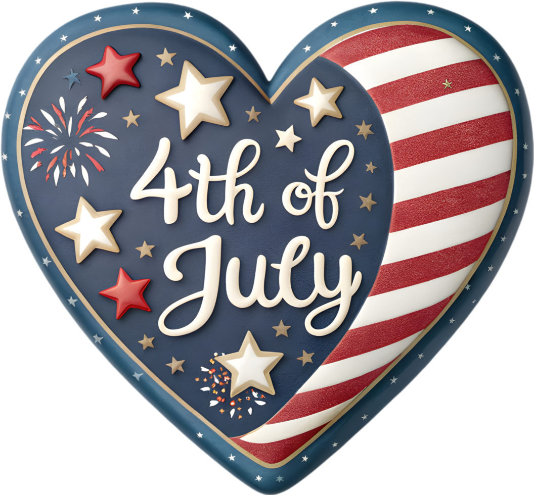 4th of July national day logo celebrating American independence and pride. . png