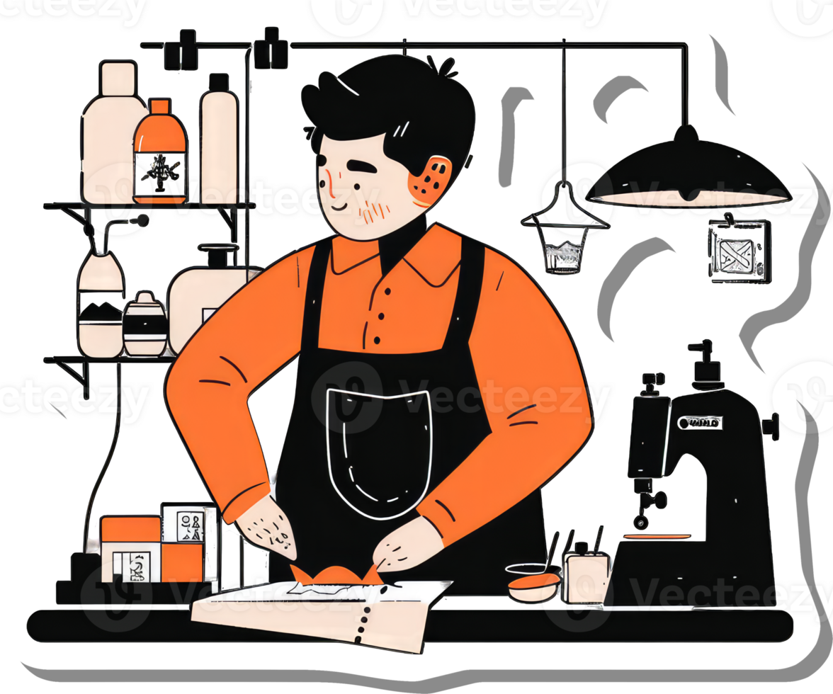 A Craftsman Carefully Preparing Product Packaging png