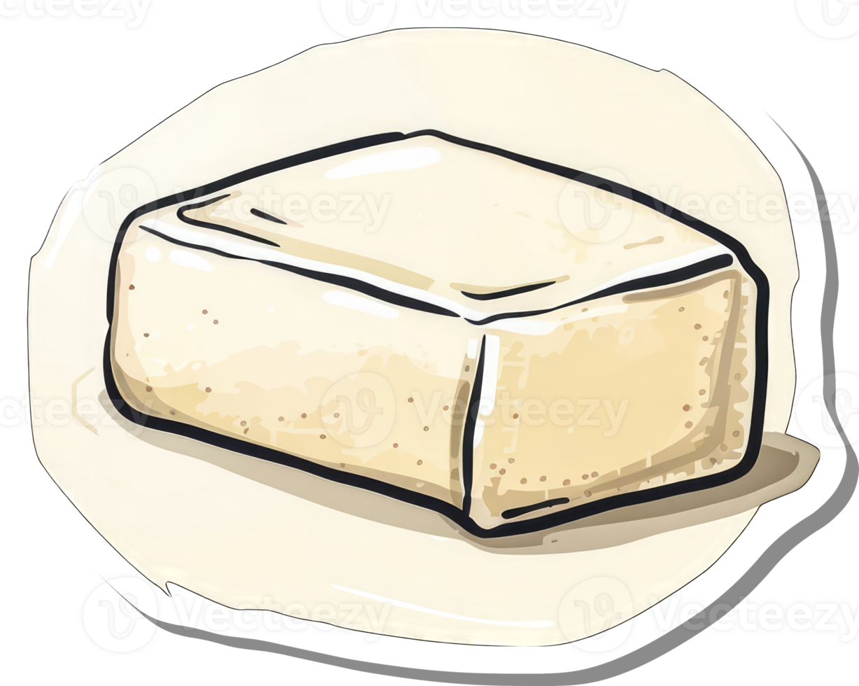 A Block of Creamy Pale Yellow Soap png