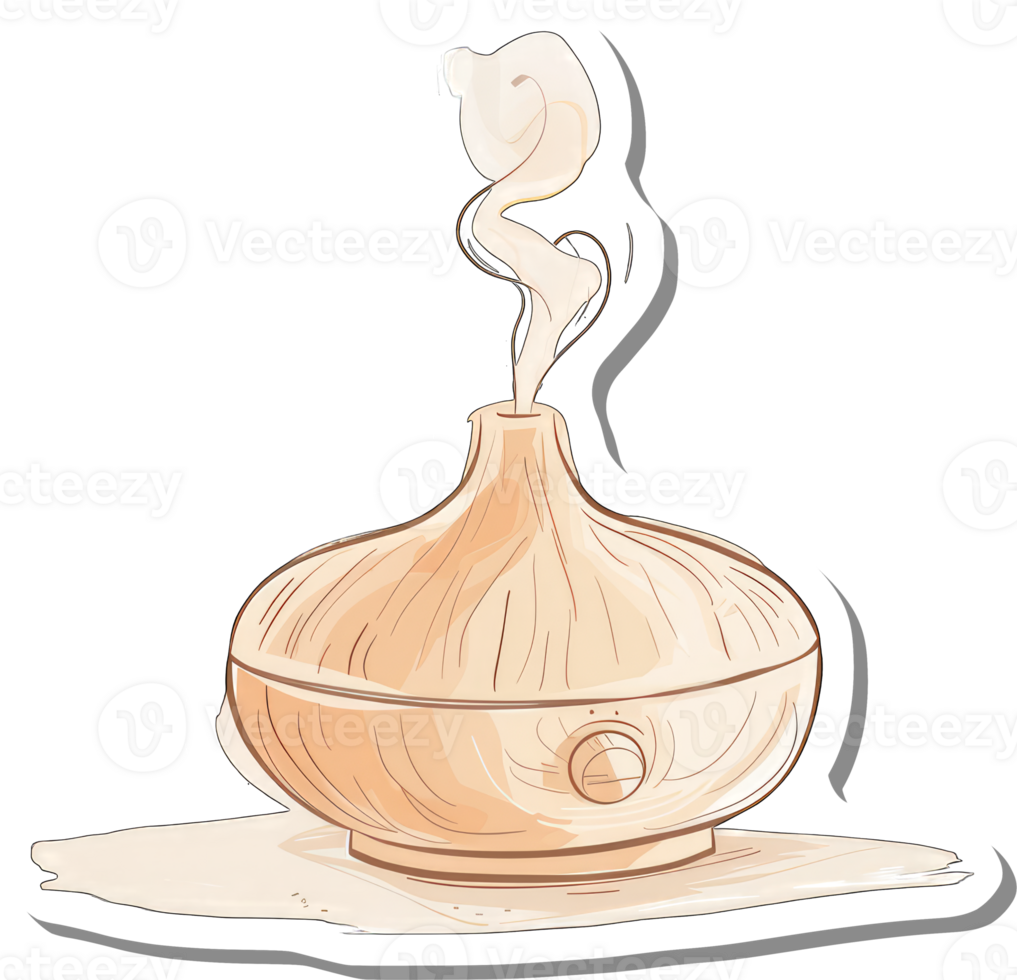 Wooden Essential Oil Diffuser with Steam png