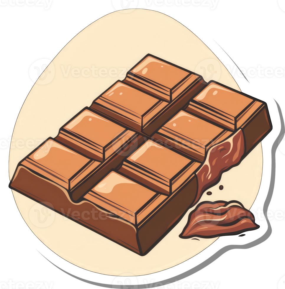 A Delicious Chocolate Bar Melts Delightfully png
