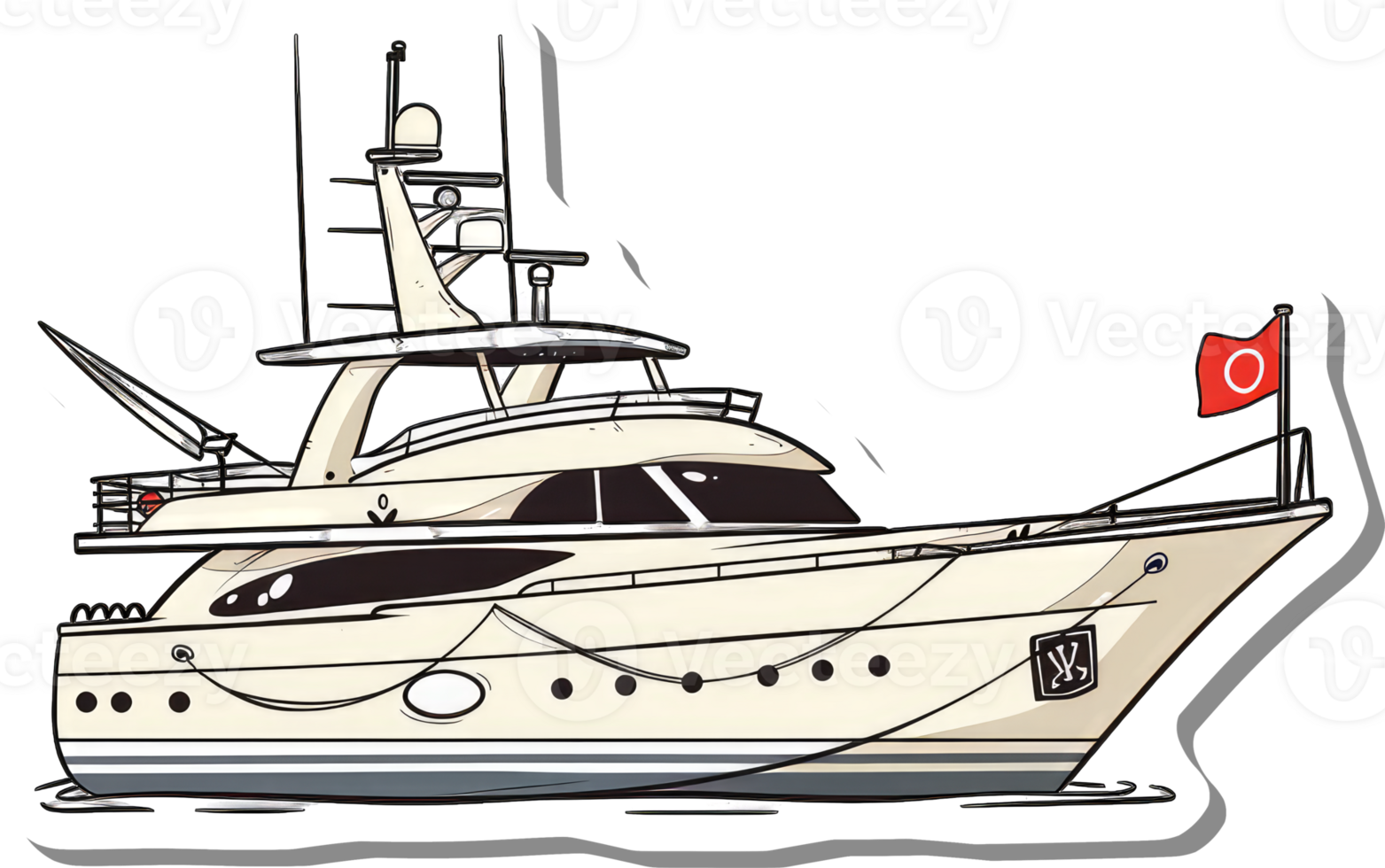 Elegant Luxury Yacht Sailing Calm Waters png