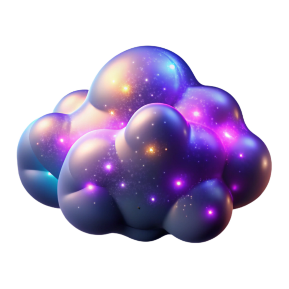 Glowing 3D Cloud Abstract Background Image png