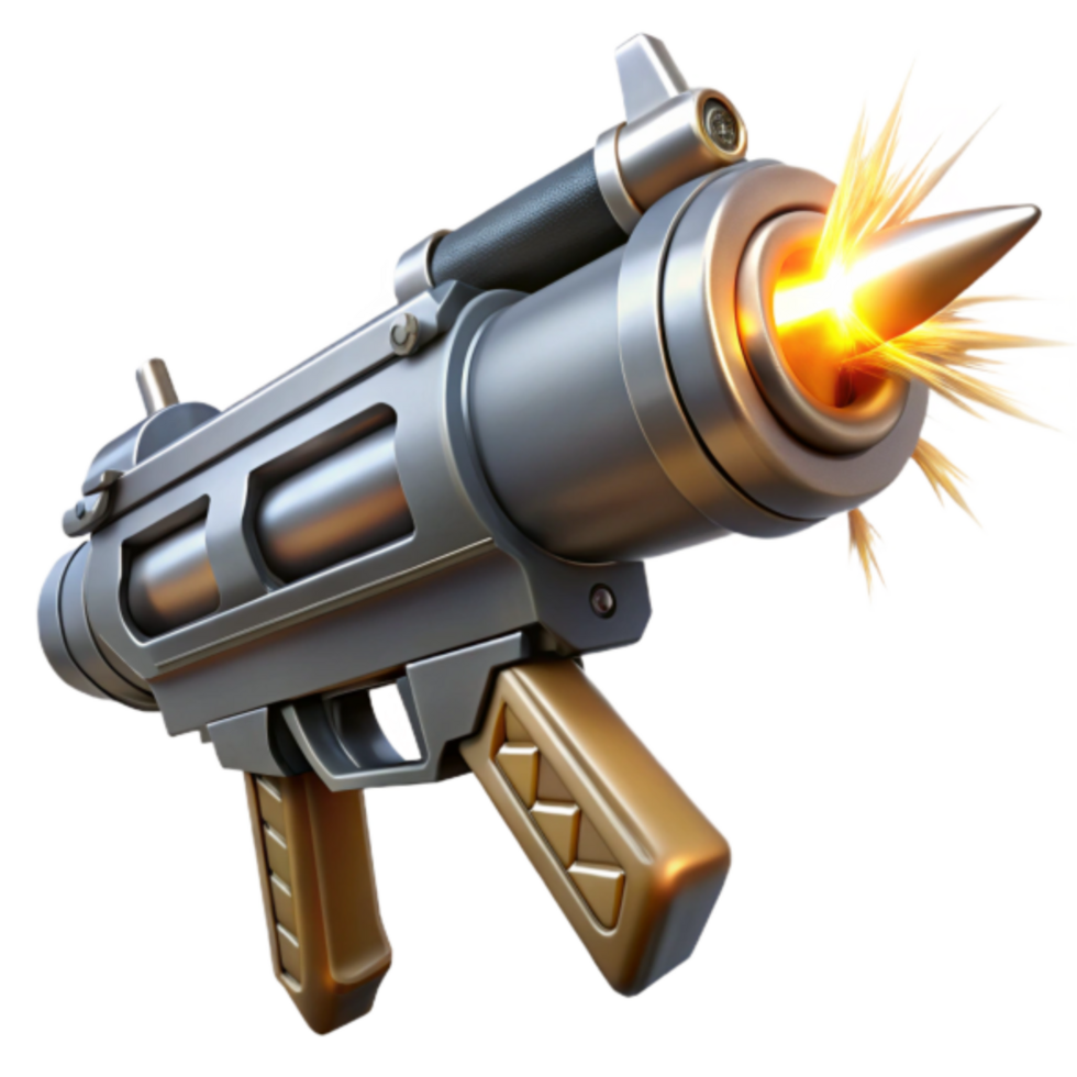 3D Render Futuristic Weapon Gun Blast Illustration png