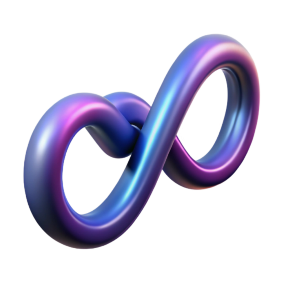 3D Render of Intertwined Loops Abstract Background Image png