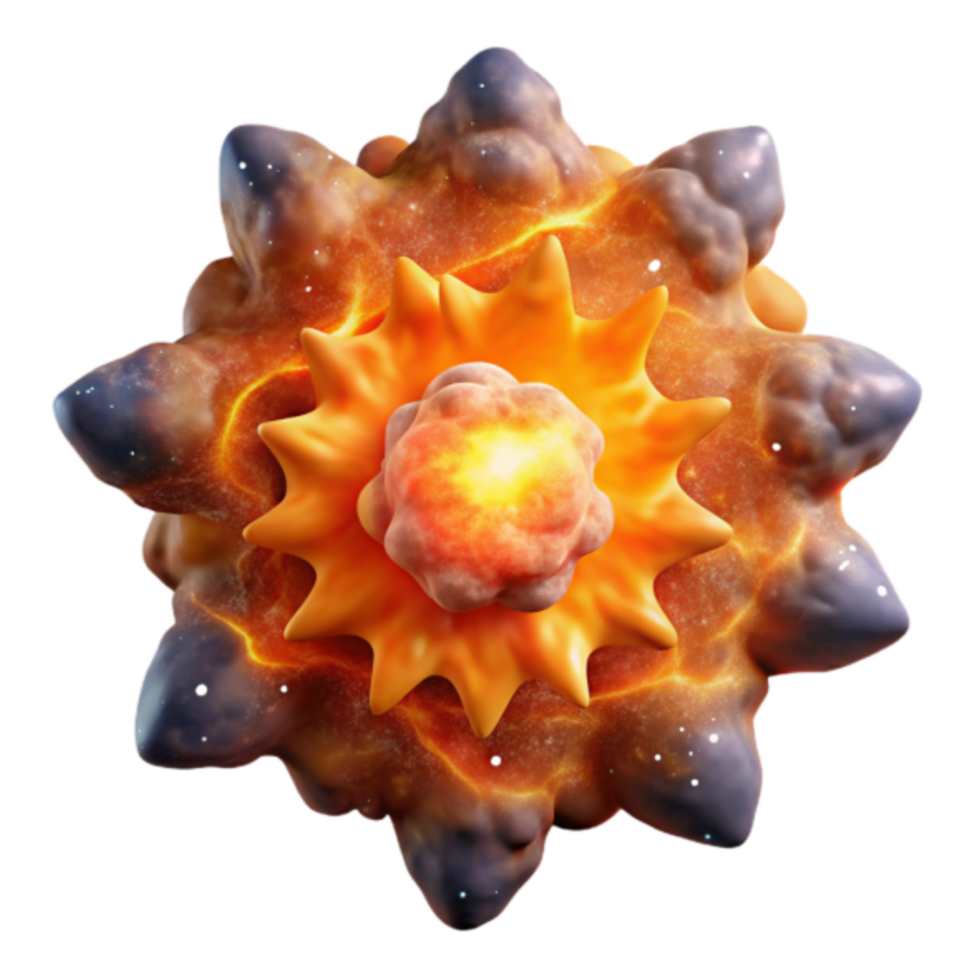 3D Render Cosmic Explosion Starburst Nebula Galaxy Abstract Background Image png