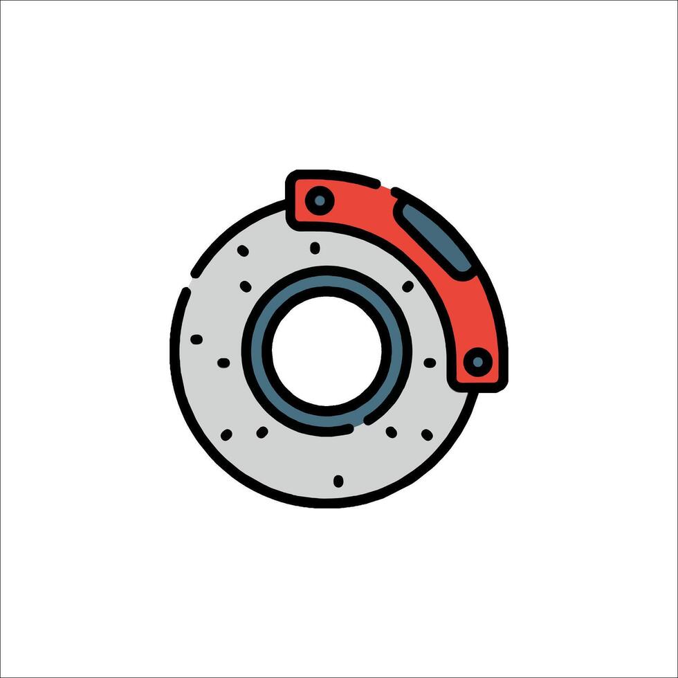 A brake disc icon on a white background vector