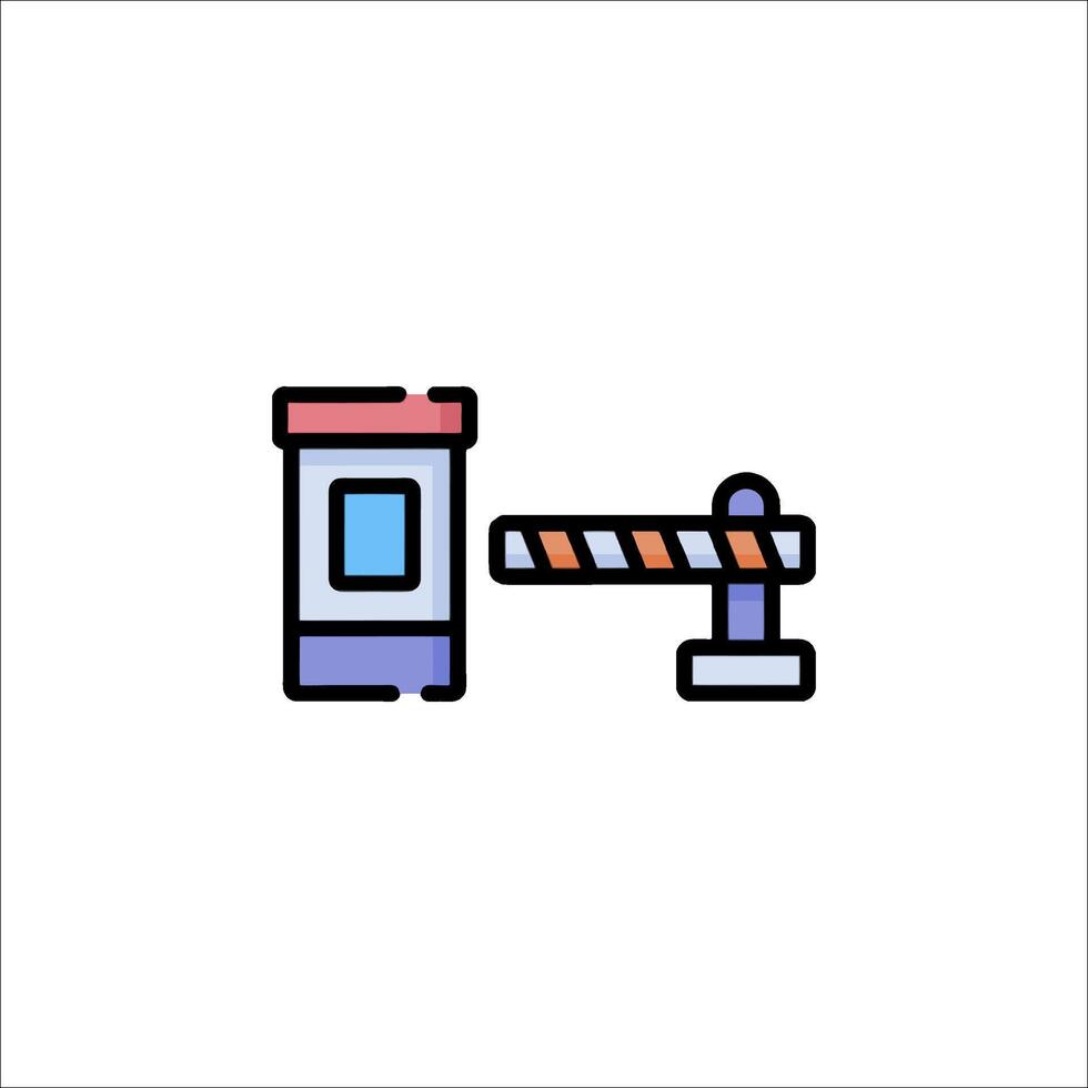 Barrier barrier icon isolated line illustration vector