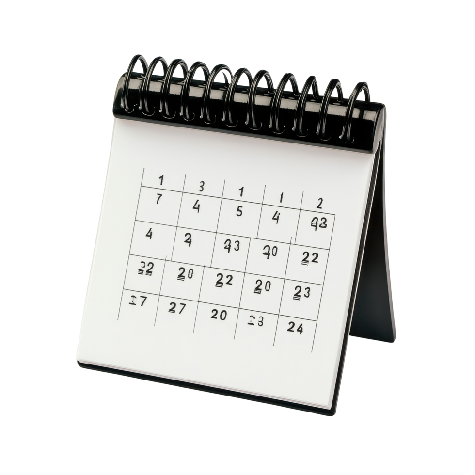 October table calendar isolated on Transparent background featuring days and dates clearly displayed, table calendar 2024 october isolated on White background png