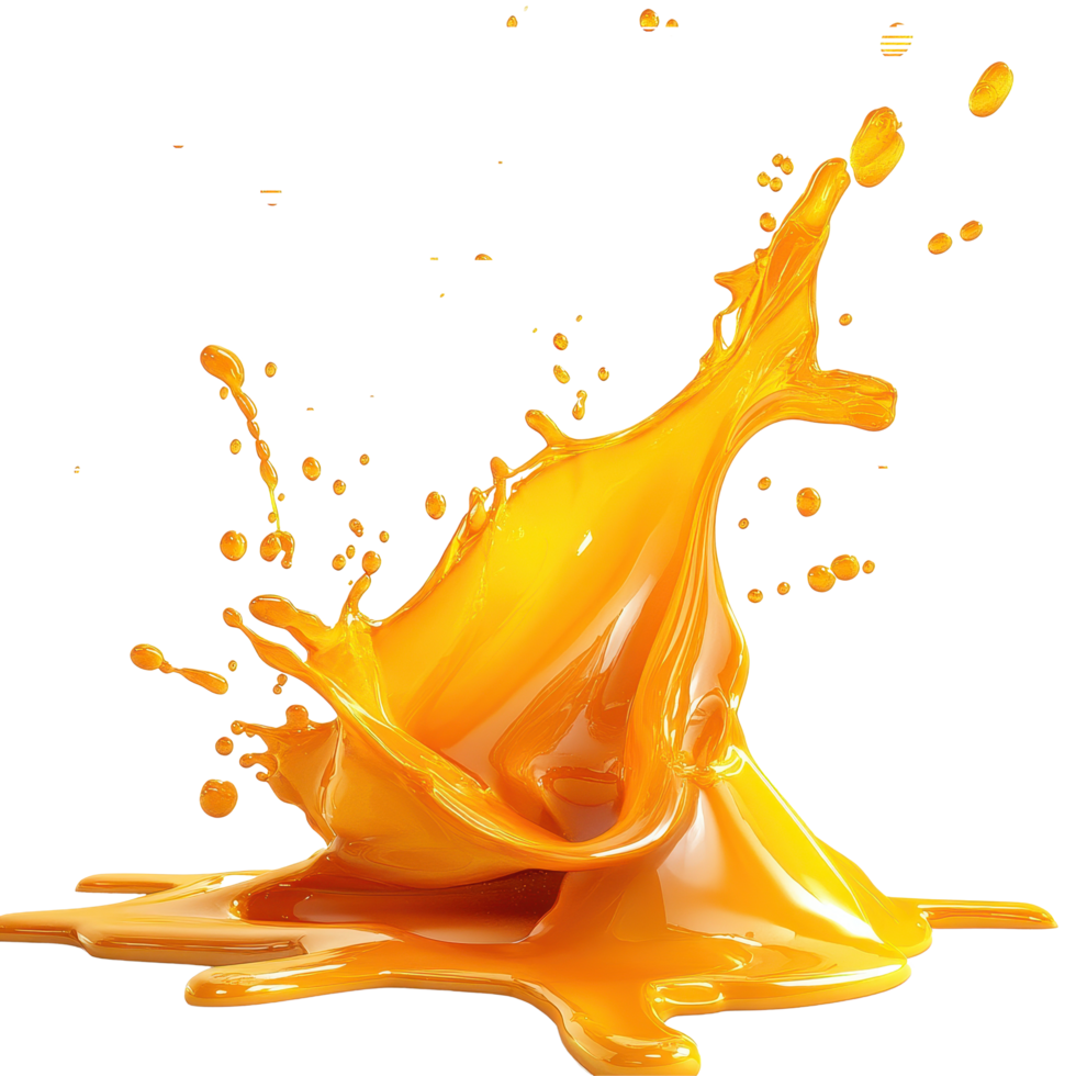 Beautifully rendered oil splash isolated on Transparent background showcasing dynamic liquid movement, oil splash, 3d render, isolated background png