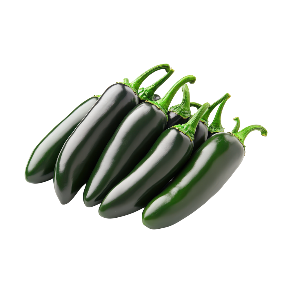 Fresh jalapeno peppers gathered together on a clean white surface for culinary use, Group jalapeno peppers isolated on white background png