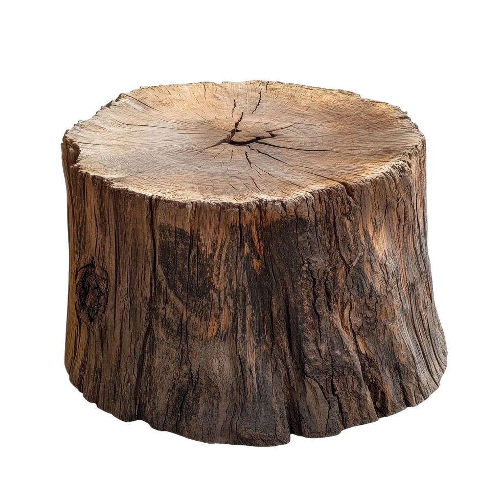 Tree stump podium for nature inspired events and displays in various settings, Tree stump podium isolated on Transparent background png