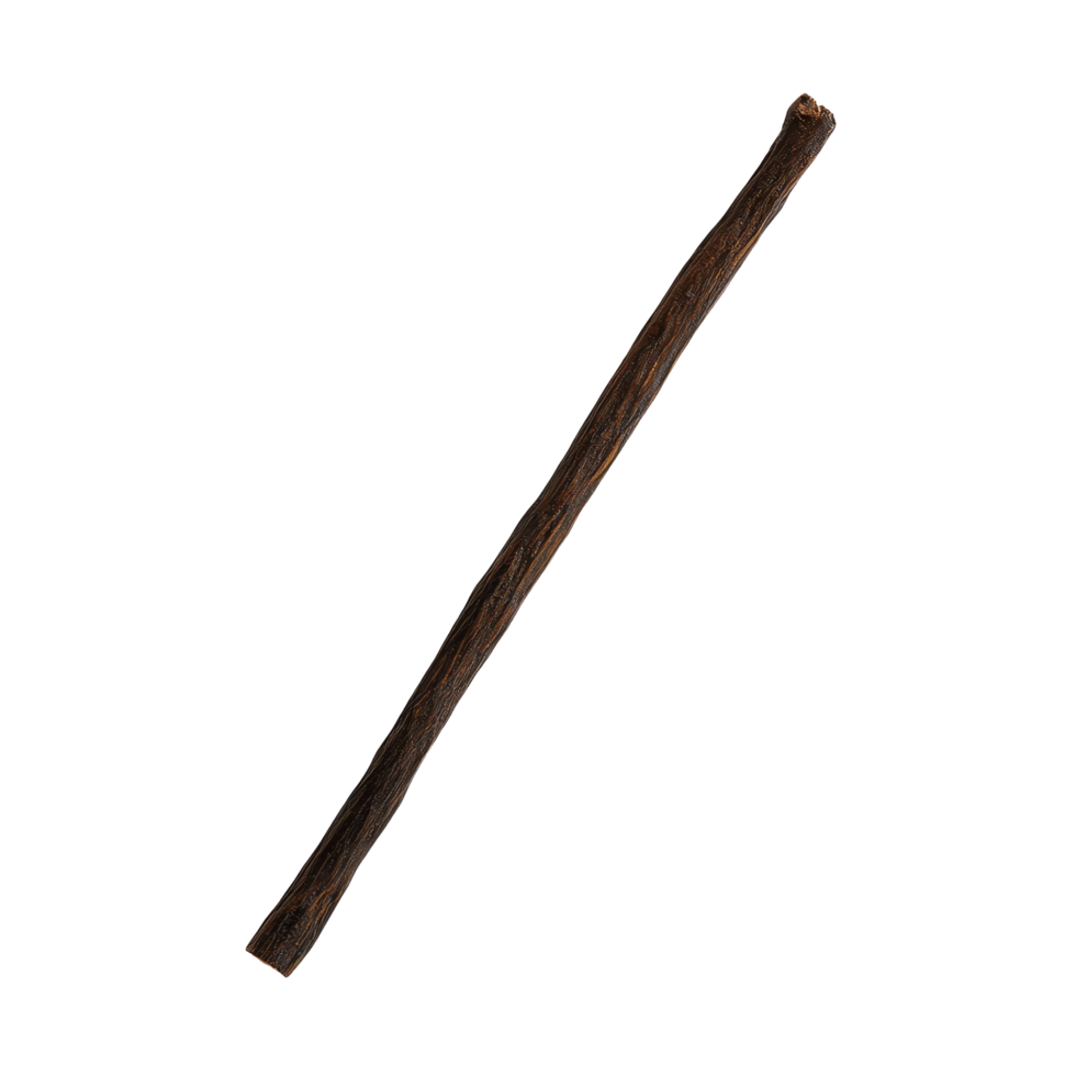 Brown stick placed flat on a white surface showcasing a simple and clean presentation without distractions, Brown stick on a white surface png