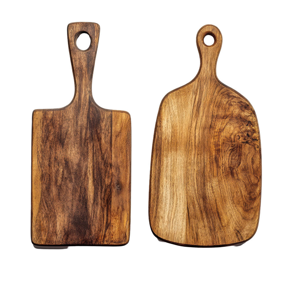 Chopping board and wooden plate isolated on a white background for culinary preparation and presentation, Chopping board and wood plateisolated on white background png