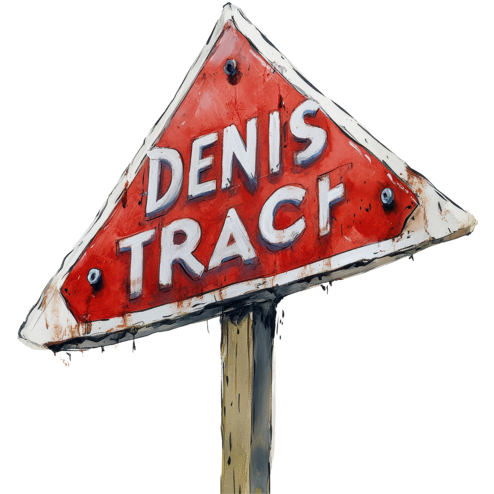 Sign indicating demons traction against a Transparent background highlighting an unusual warning message, sign that says demons traction, background png