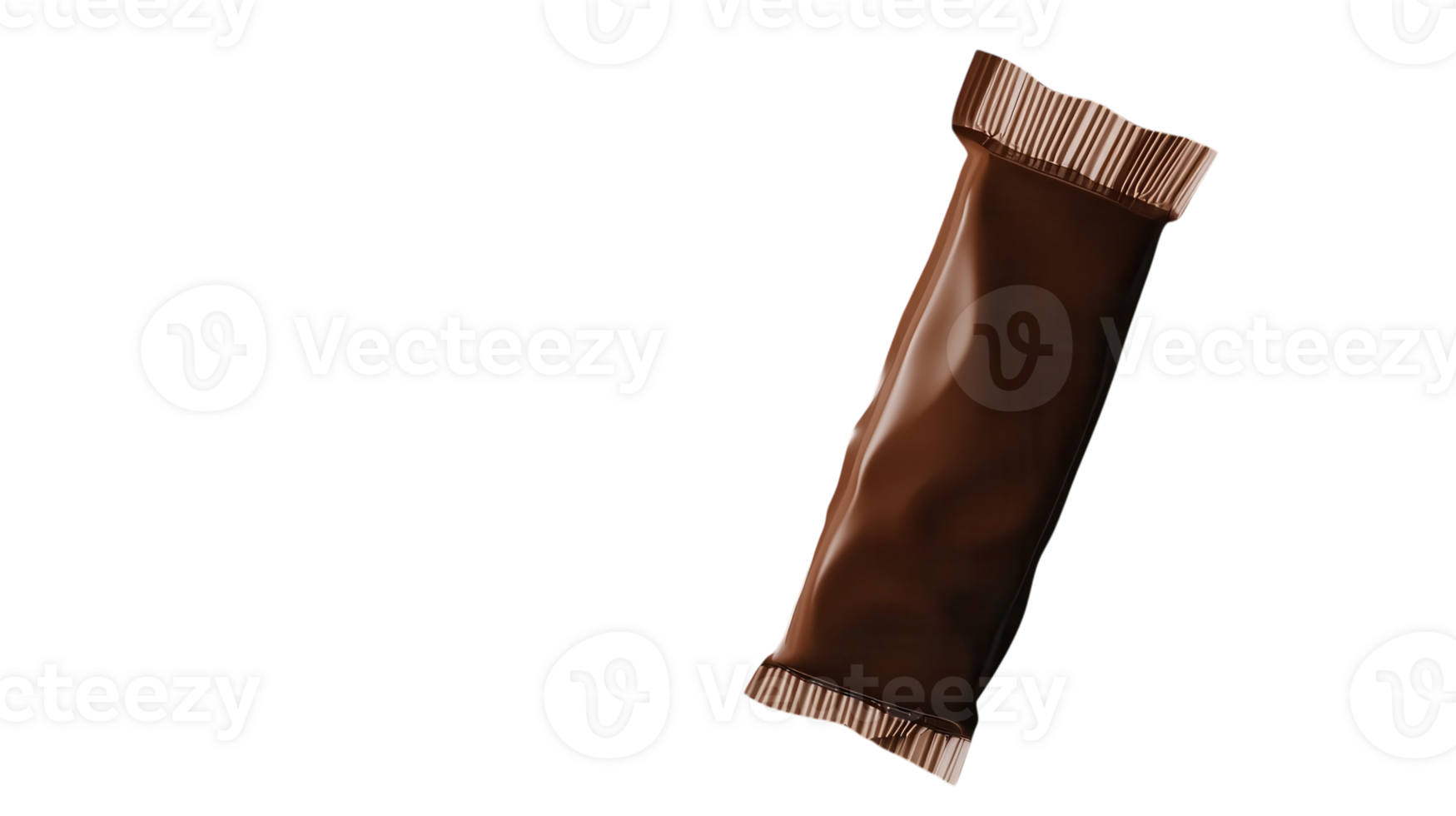 Chocolate candy bar wrapped in brown packaging with a textured finish, placed on a transparent background for clear visibility. png