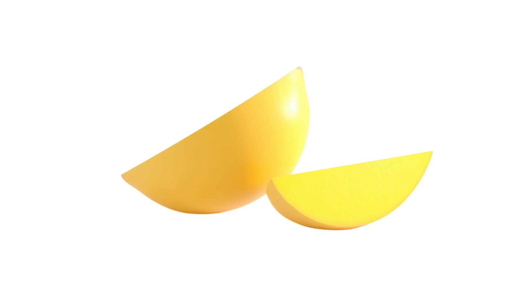 A Fresh Mango with a Slice Next to It on an Isolated Background - Perfect for Summer Recipes and Healthy Snack Ideas. png