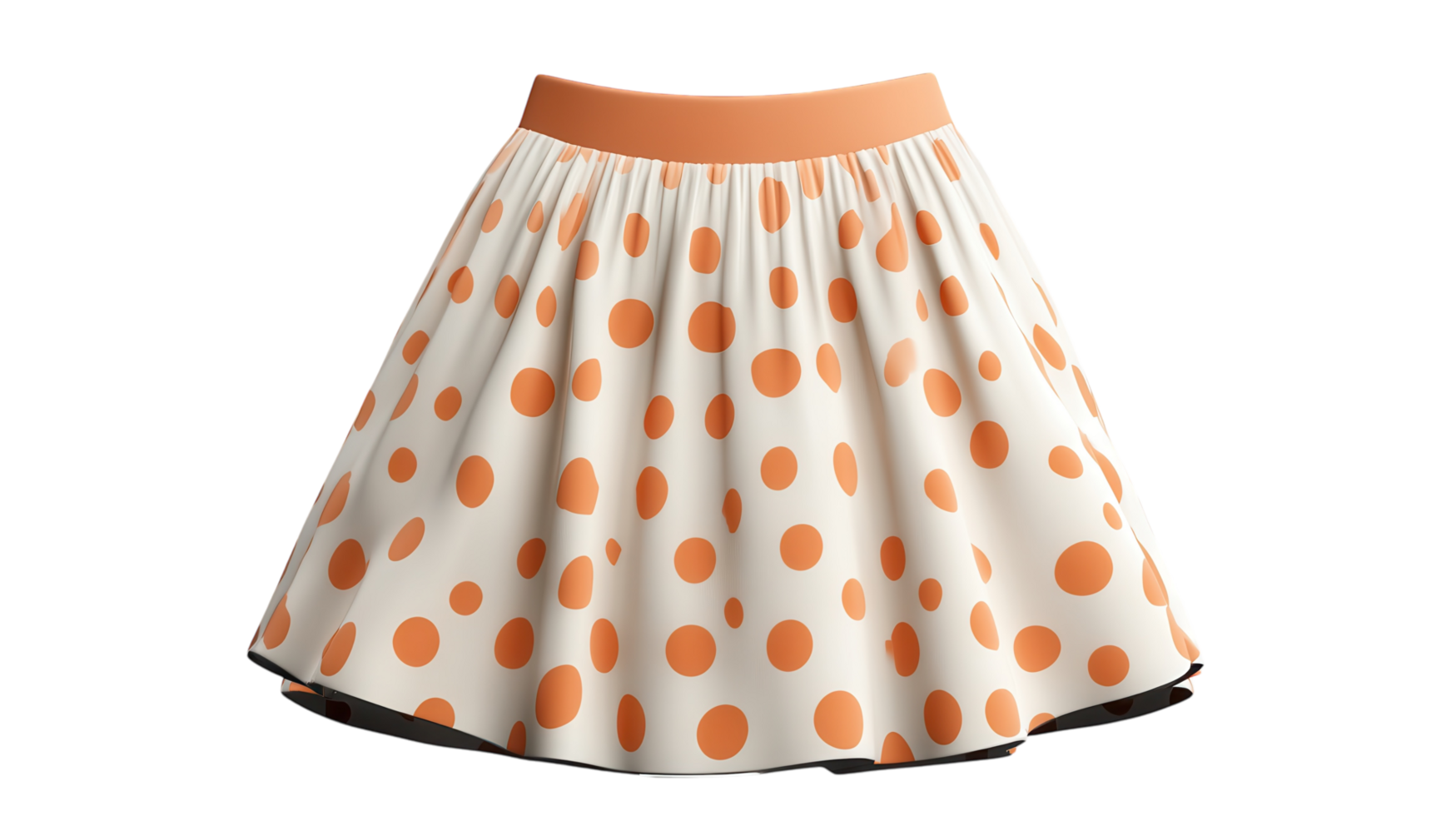 Stylish Mini Skirt with Trendy Polka Dot Print Perfect for Casual Outings and Summer Events. png