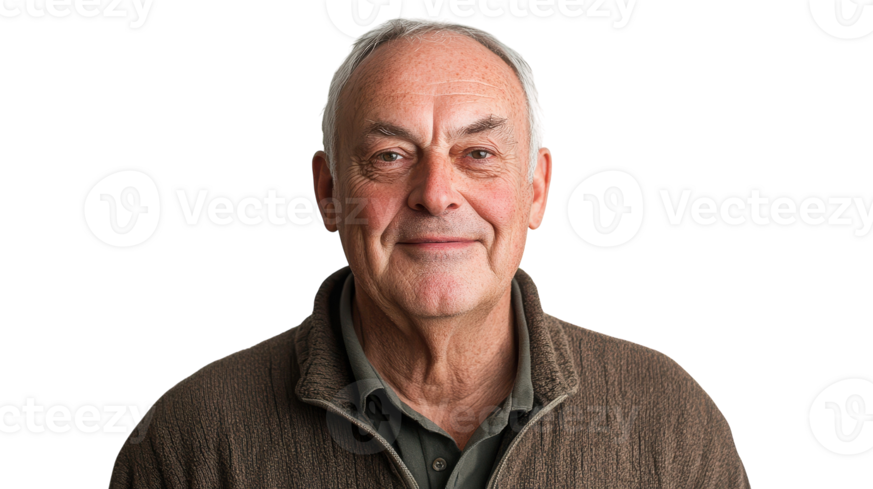 A Senior Man Exuding Contentment in His Eyes Captured for Emotional and Inspirational Imagery Use. png