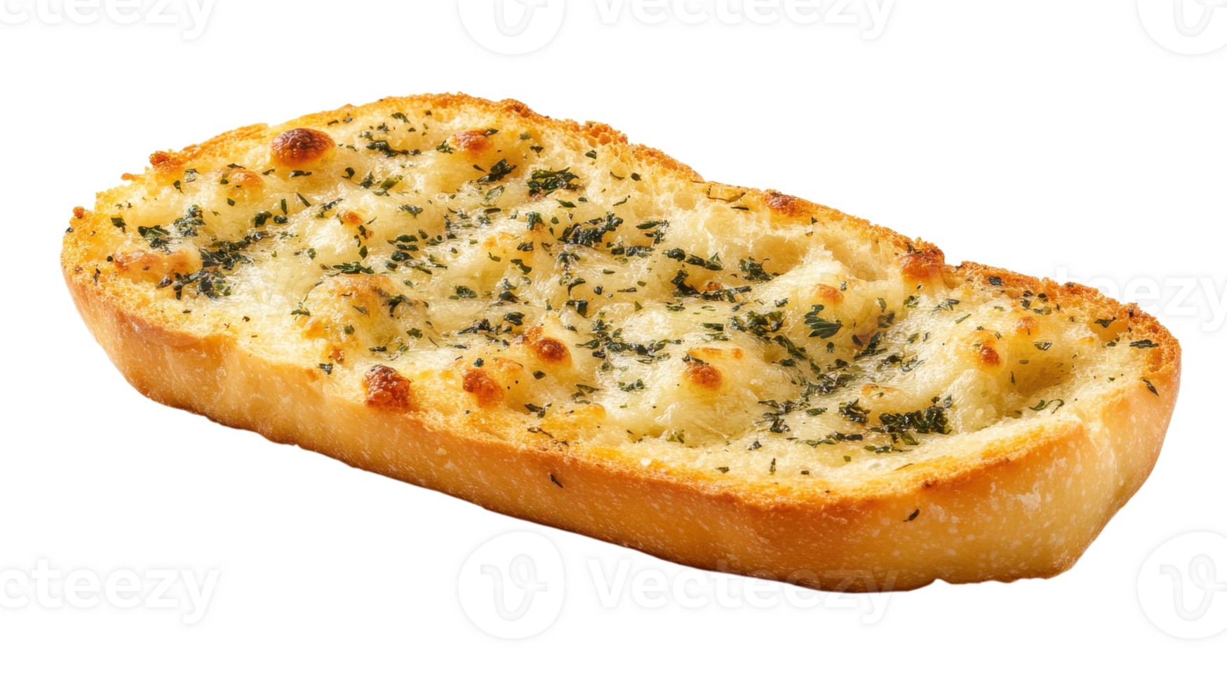 Deliciously Baked Garlic Bread Served with Fresh Herbs on a White Plate for Perfect Appetizers or Side Dishes to Enhance Your Dining Experience. png