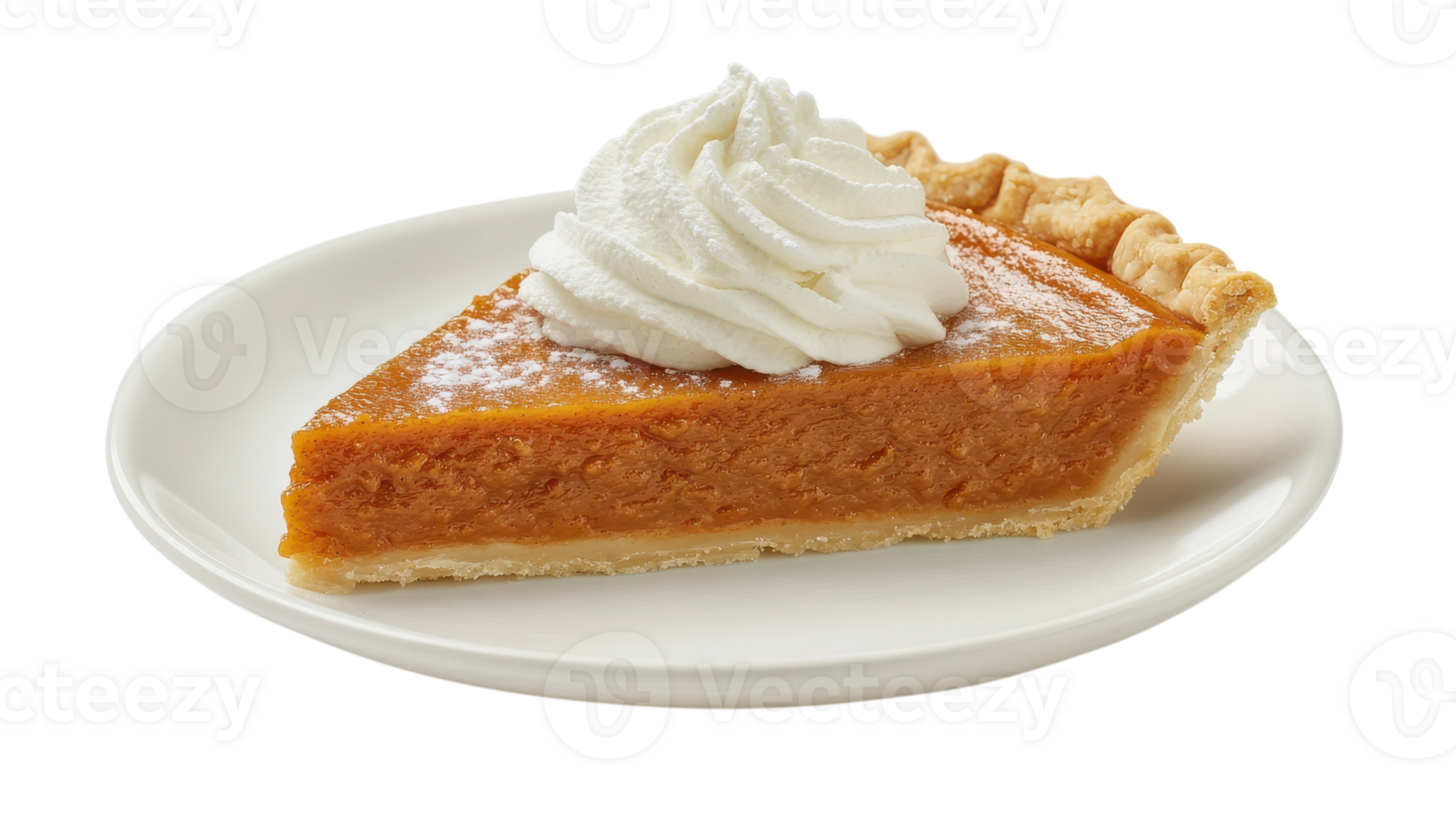 Indulge in a Slice of Pumpkin Pie with Whipped Cream Perfect for Fall Celebrations and Family Gatherings. png
