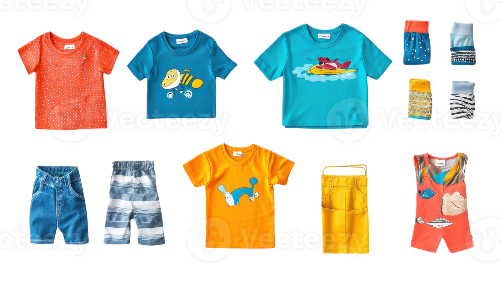 Colorful Children's Clothing Set Ideal for Playtime and Everyday Wear Featuring a Stylish Playful Design. png