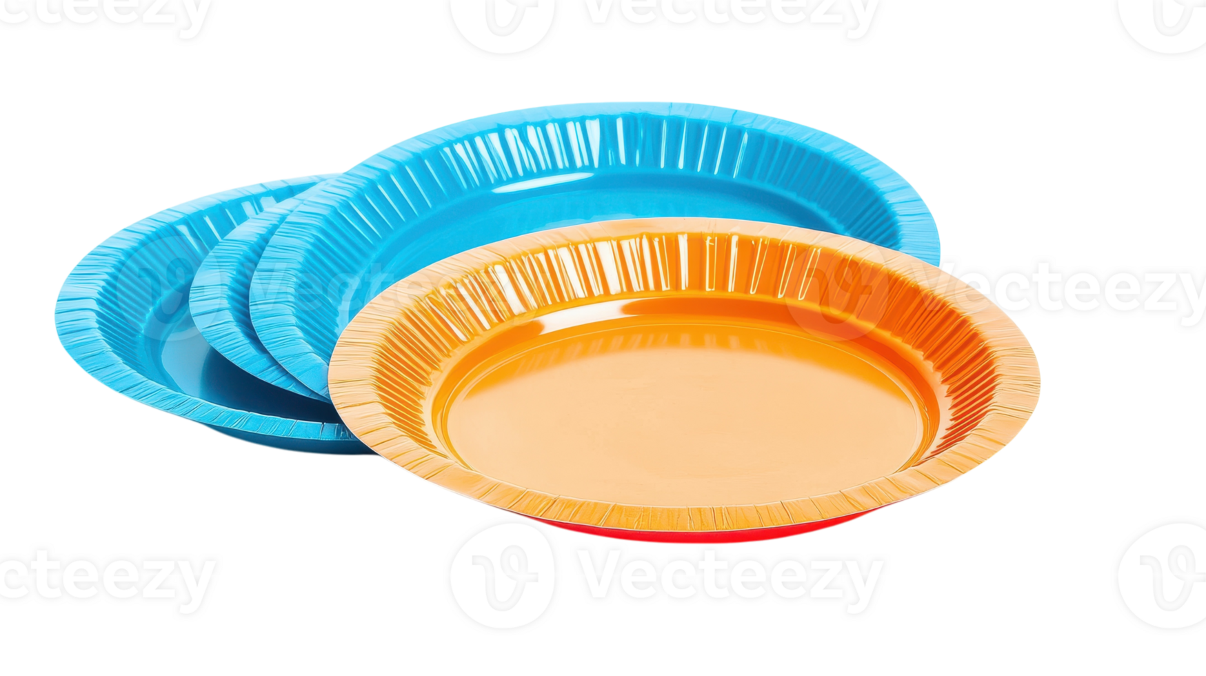 Vibrant and Fun Colorful Plastic Plates Perfect for Summer Picnics and Outdoor Gatherings to Enhance Your Dining Experience. png