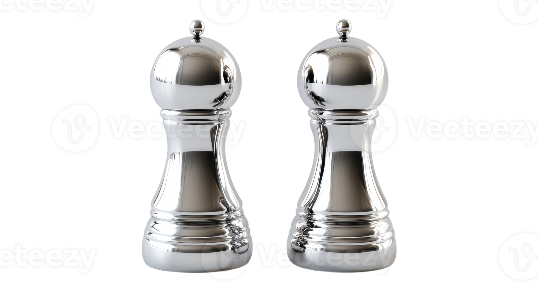 A Charming Set of Salt and Pepper Shakers on a White Surface Perfect for Dining and Kitchen Decor. png