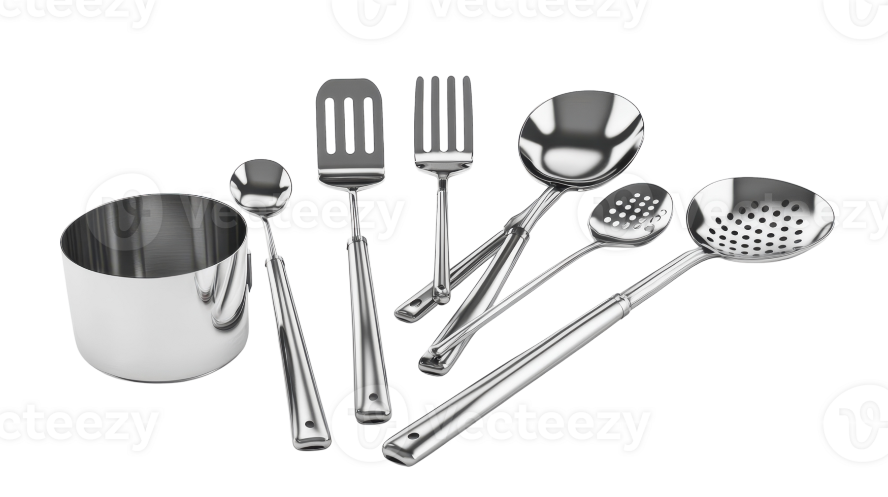A Comprehensive Collection of Stainless Steel Kitchen Utensils Ideal for Cooking Enthusiasts and Professional Chefs Alike to Enhance Their Culinary Experience. png