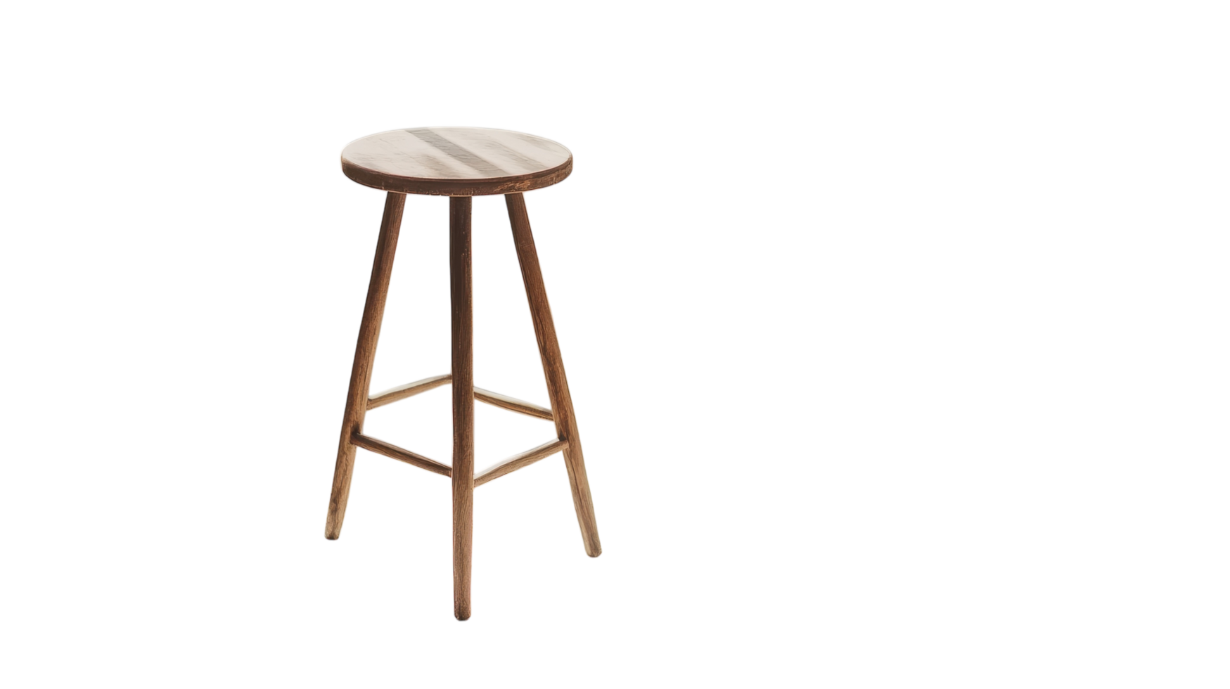 A wooden stool with a black background png