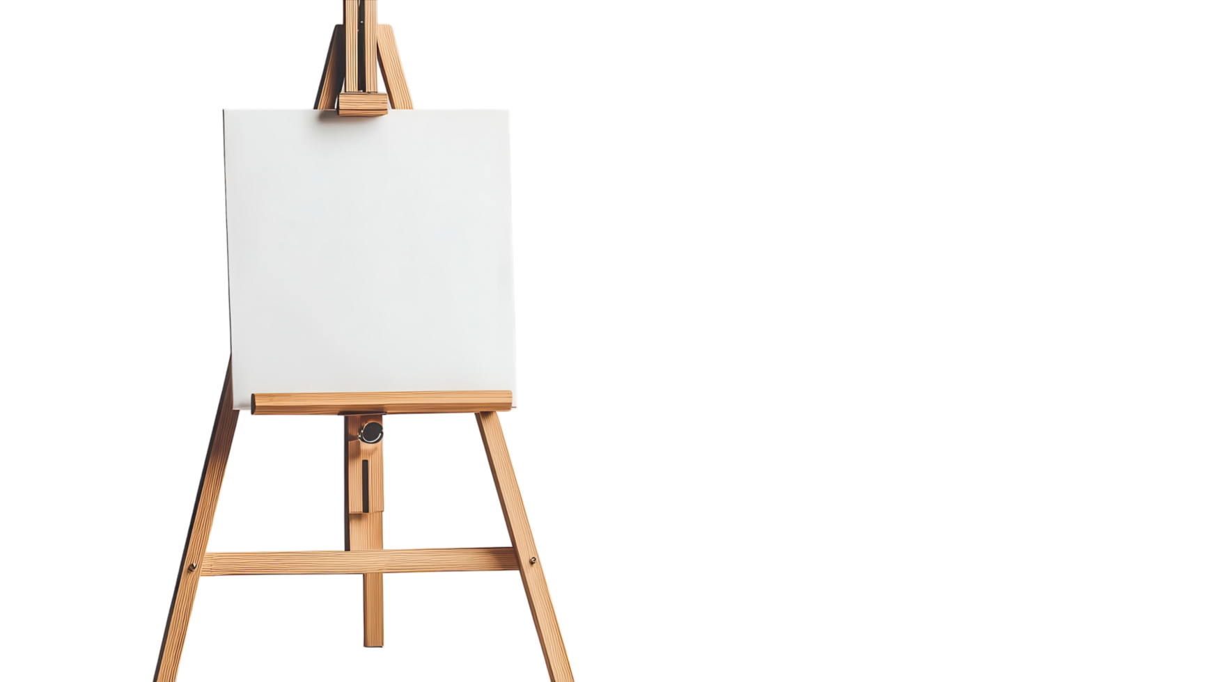 A white easel with a wooden stand png