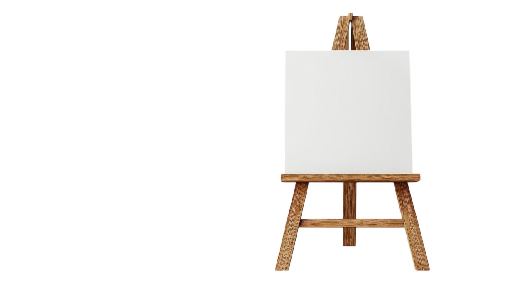 An easel with a blank white board on it png